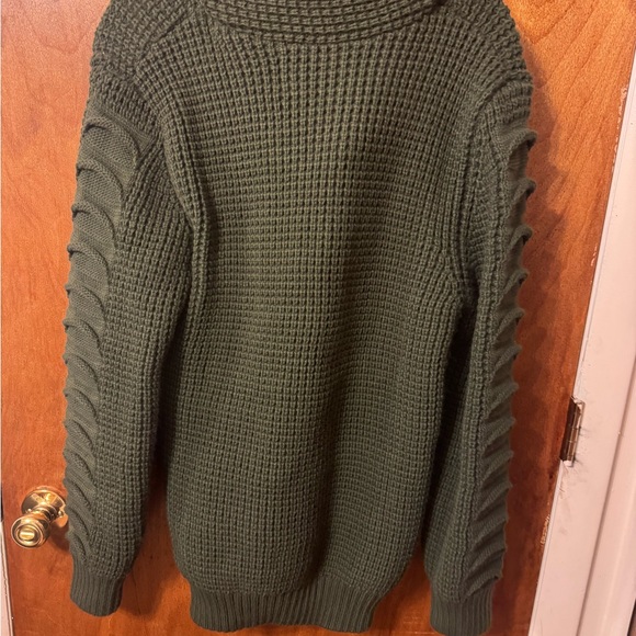 LCR 89BLACK EDITION 3 BUTTON TOGGLE PULLOVER MENS SWEATER CARDIGAN GREEN SZ XXL - Picture 5 of 5